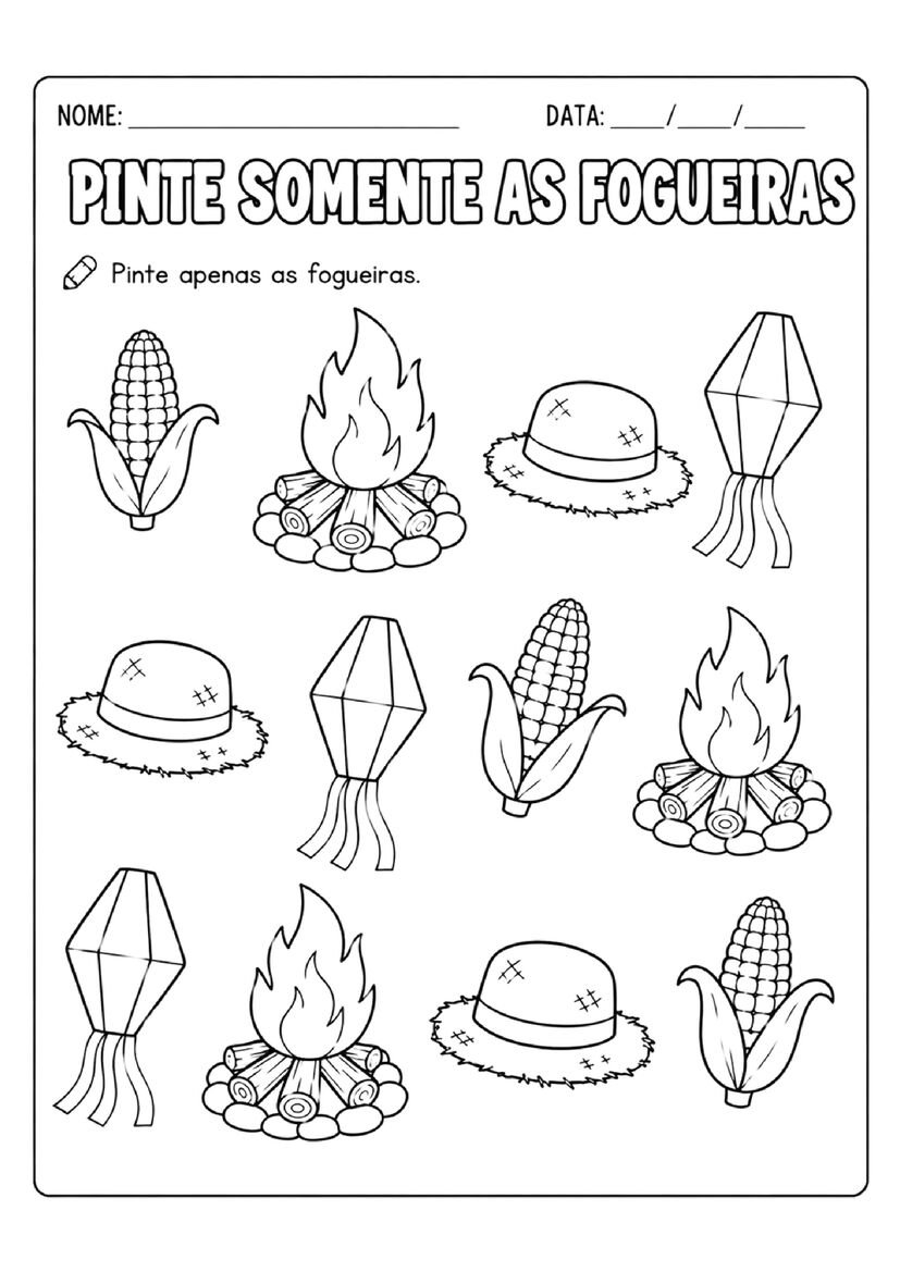 Atividade Festa Junina Educação Infantil: Material Gratuito para Baixar ...